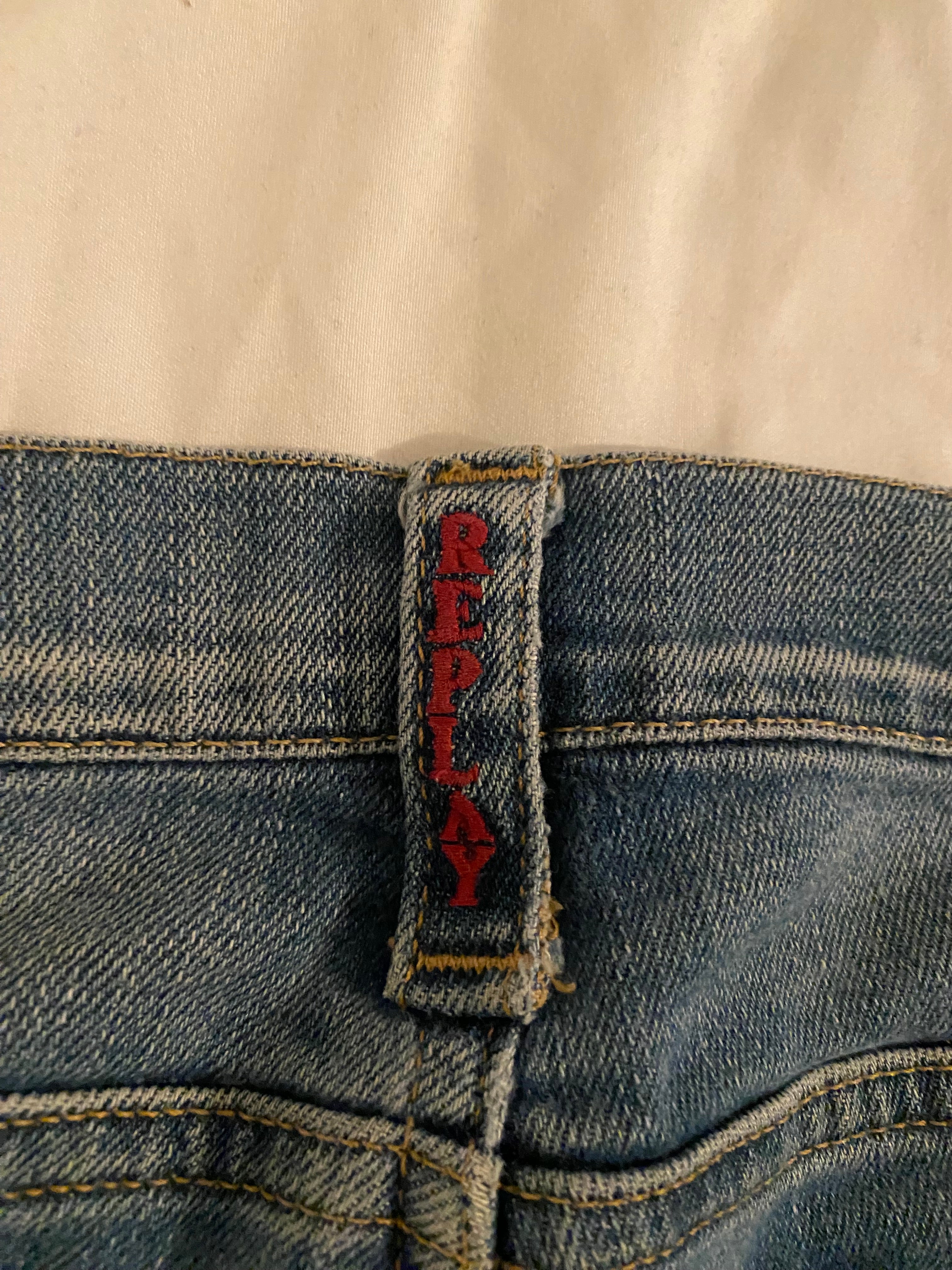Replay jeans dam stl 34 W26 blå denim.