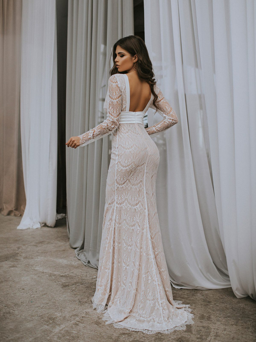Lace Evening Gown – Elegant Black Tie Lace Dress, Wedding Guest Maxi Dress