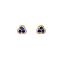 Sapphire and Diamond Earrings in 14K Yellow Gold - KGT 33377
