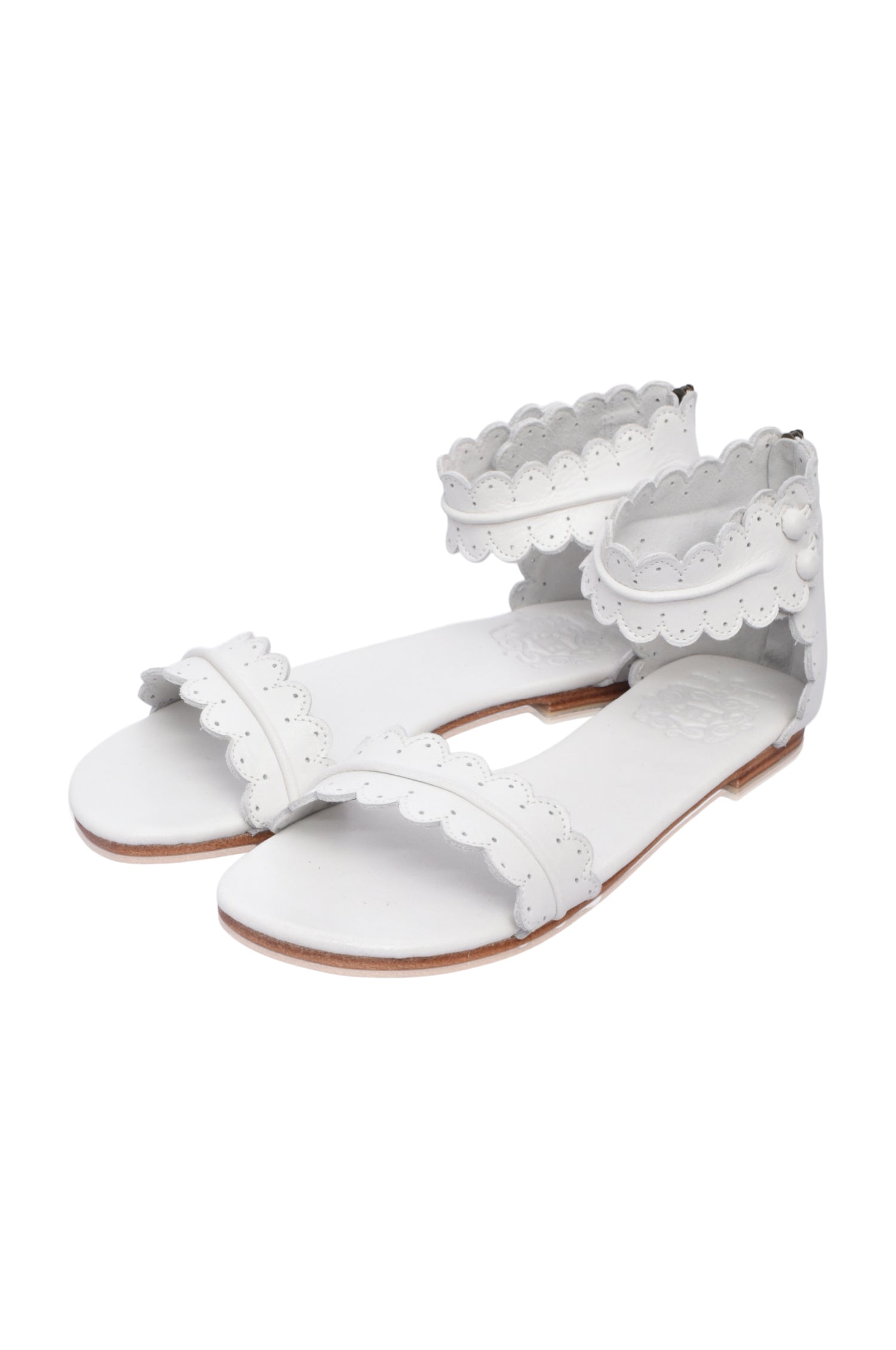 Midsummer White Bridal Leather Sandals