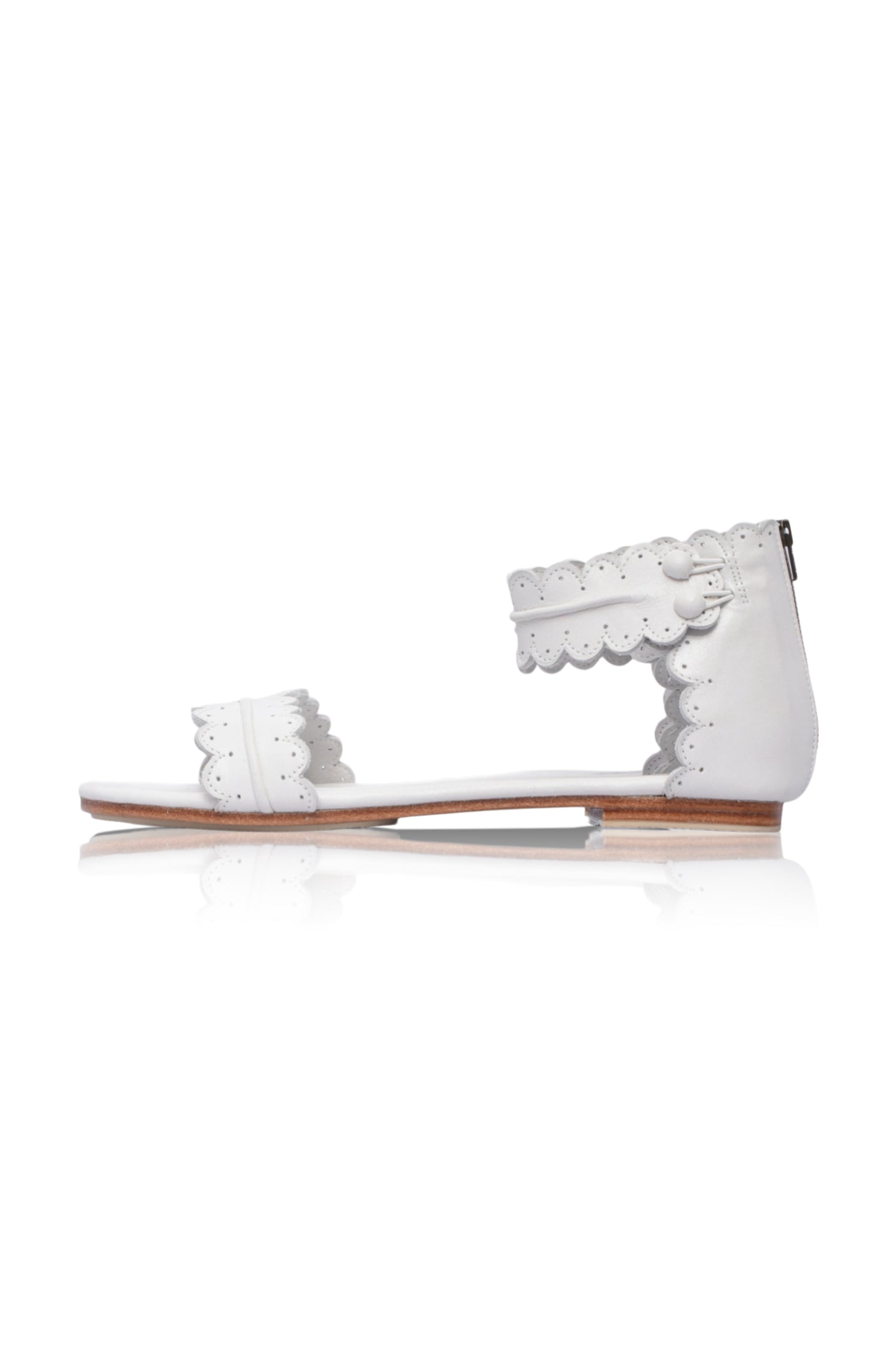 Midsummer White Bridal Leather Sandals